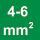 Nominal cross-section 4–6 mm²