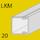 LKM trunking, trunking depth 20 mm