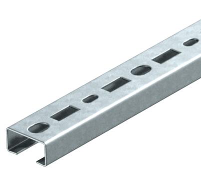 CML3518 profile rail, slot 17 mm, FS, perforated 500 | 35 | 18 | 1.25 | Steel | Strip galvanized