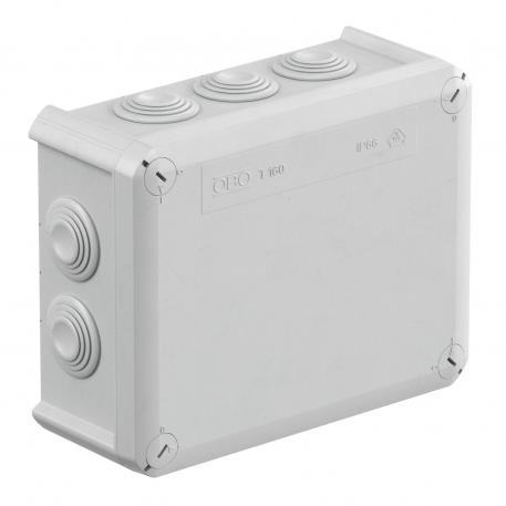 Junction box T 160, with 10xM32 entries 176x135x67 | 10 | IP66 | 7x M25 + 5x M32 | Light grey; RAL 7035