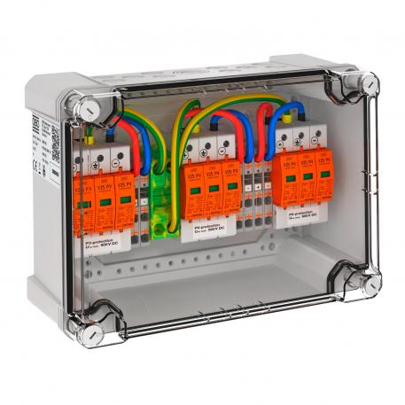 Generator connection box, type 1 + 2, for 3 x 1 string