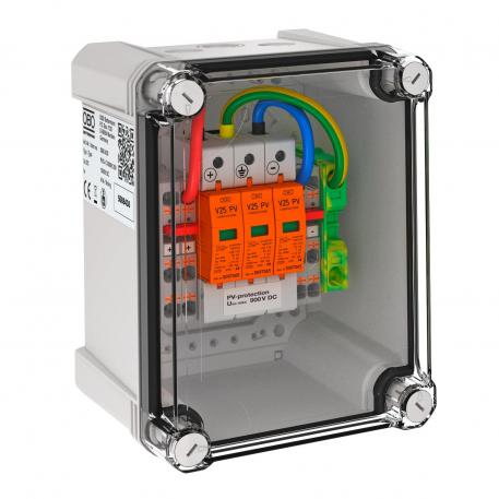 Generator connection box, type 1 + 2, for 2 strings