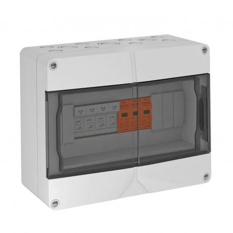 Generator connection box, type 1+2, with four fuse holders for 4 x 1 string