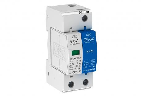 Surge arrester V10 1-pole + NPE 280 V 1+N/PE | 280 | IP20