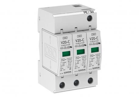 Surge arrester, 3-pole 385 V 3 | 385 | IP20